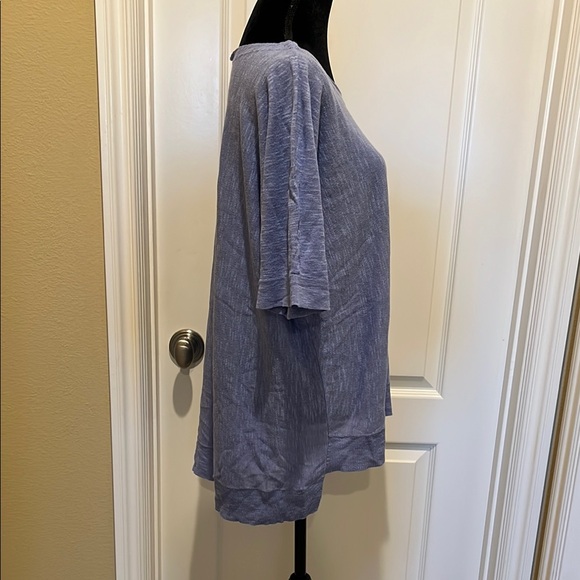 Eileen Fisher Light Purple Boxy 3/4 Sleeve Tunic - Picture 4 of 7